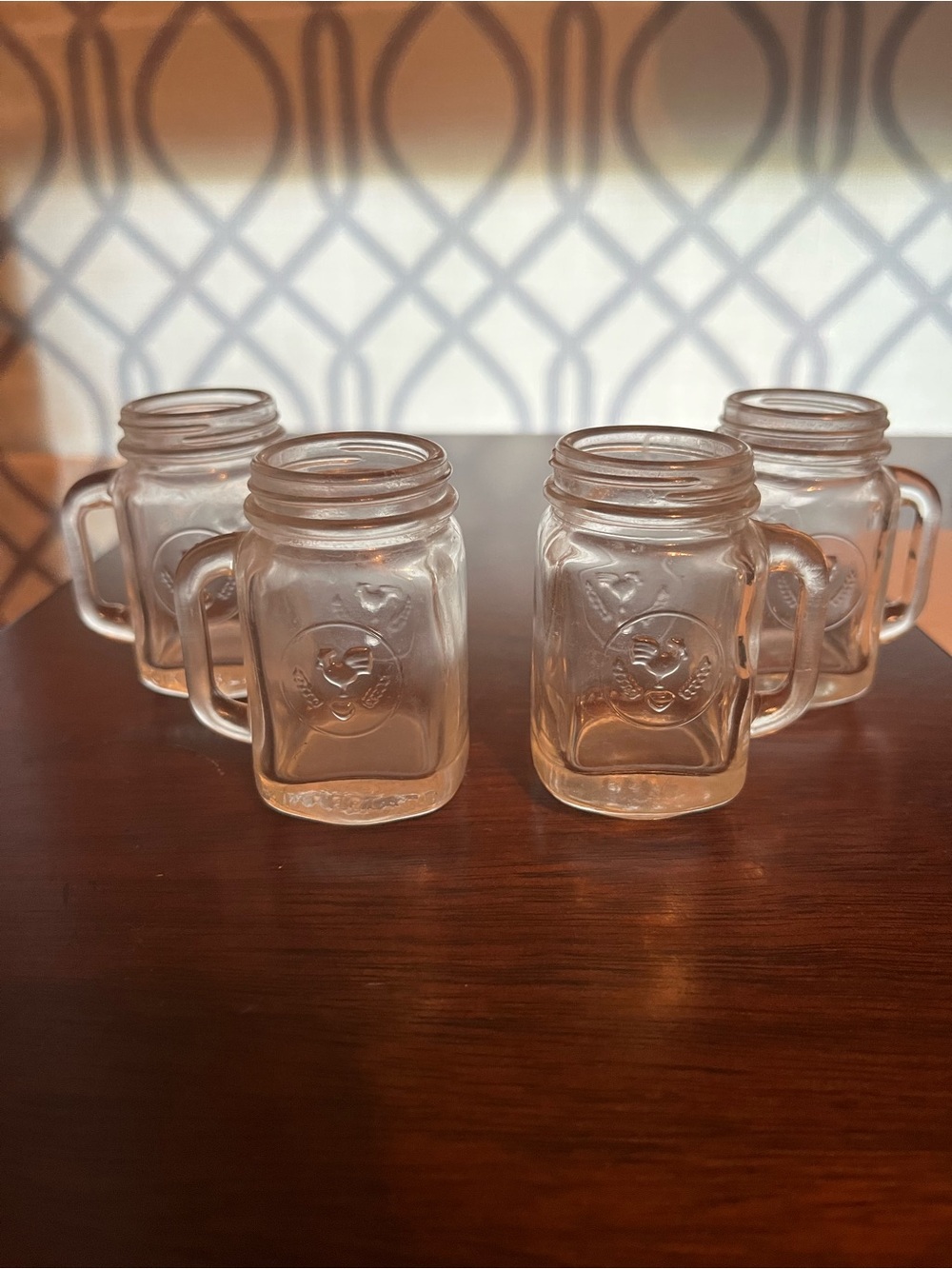 Clear Glass Mason Jar Shot Glass Set - Home Dining
